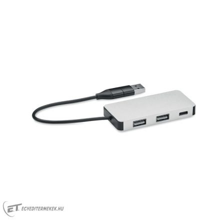 3 portos USB hub, 20 cm kábel